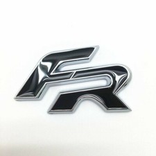 Stemma Logo Nero adesivo in Metallo Seat FR Ibiza Cupra Altea Aron Sport