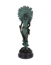Aztec Maya Women Bronze Figure