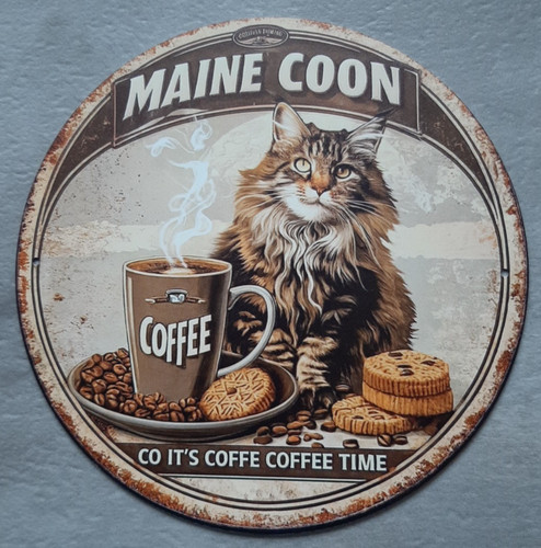 Plaque métal décoration chat - plaque,