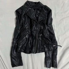 Giacca pelle grunge Y2K nera
