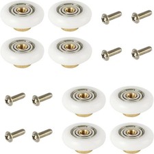8 Ruote Cuscinetti Di Ricambio per Box Doccia, Rotelle in Ottone Ø19 Mm