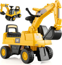 Escavatore Ruspa Cavalcabile Da 1-3 Anni per Bambini, Con Licenza Caterpillar,Cl