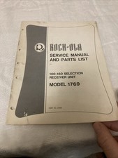 Rock-Ola Jukebox Model 1769  Service Manual And Parts List