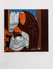 GIUSEPPE MIGNECO (1908-1997) L'inverno 1971 Litografia con catalogo Bolaffi Arte