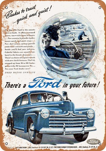 Insegna metallo ford - -, 1946
