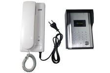 Kit citofono bianco monofamiliare coperto 1 cornetta apertura cancello 3208a