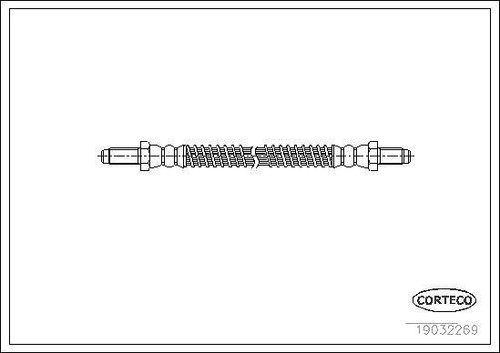 Tubo freno corteco asse - tubo,