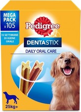 Pedigree Dentastix Snack per La Igiene Orale (Cane Grande +25 Kg), 270 G 105 Pez
