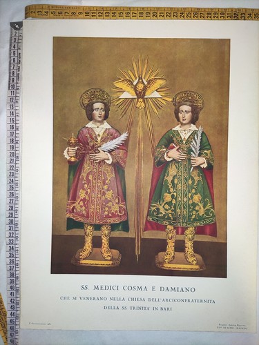 Stampa litografia santi medici - stampa,