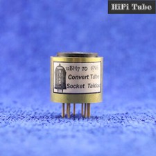 One Gold Plated 12BH7 [TO] 6N6 6H6 6H30 Bottom Tubo Aspirazione Converti Presa