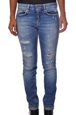 Jeans con strappi da Donna Dondup Taglia 28-31 Colore Blu