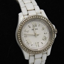 Orologio Fossil Cecile Quadrante Bianco Ceramica Bianca Donna Quarzo CE1085