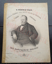 Spartito Musicale Pianto D'Italia Tomba Conte Camillo cavour - Antonio Baur