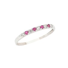 Anello Fedina Zirconi Rosa Oro