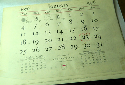 Calendario vintage 1976 - , i