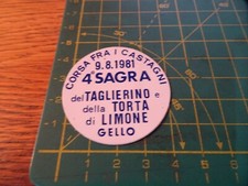 ADESIVO STICKER kleber vintage 4 SAGRA DEL TAGLIERINO E TORTA LIMONE GELLO 1981