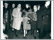 1958 Maria Callas Meneghini Cantatrice arrive à Paris Photo Vintage Opera Foto