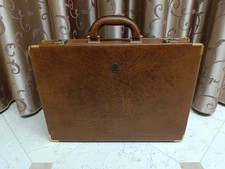 Valigia valigetta 24 ore vintage in pelle marrone con chiave Louis Vuitton