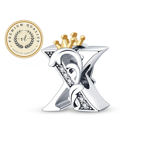 Charm corona lettera x - x,