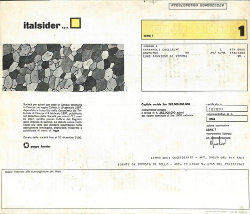 1967 italsider azione - ,