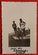 PHOTO FOTO MARE DONNA UOMINI PATINO OSTIA 1950 ( F 26 )