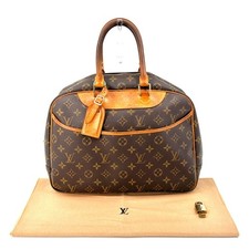 Borsa a mano Louis Vuitton Deauville Monogram M47270 pelle marrone autentica