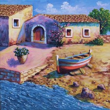 Quadri dipinti di paesaggi e