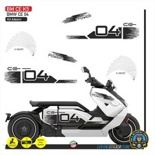 Set Adesivi carene e cerchi compatibili con BMW CE 04 Black Color CE K5
