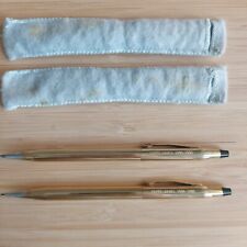 COPPIA PENNA A SFERA+PORTAMINE-CROSS CENTURY-USA-12K-PARKE DAVIS MEDICO-60's