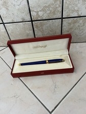 Penna Stilografica Stilo ST S.T.DUPONT Fidelio IN Laccato Blu - Oro + SCATOLA