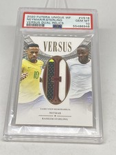 2020 Futera Unique NEYMAR VS STERLING GAME USED JSY 2014 RC /35 PSA 10 GEM POP 1