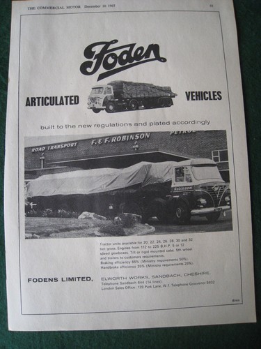 Foden articulated vehicles - articulated,