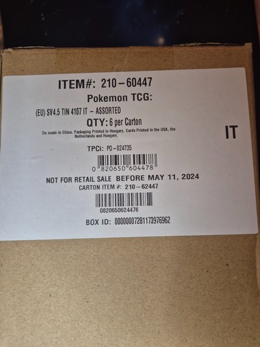 Pokemon case sealed tin - pokemon, 6x