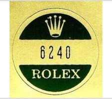 ROLEX 6240 Caseback CASE BACK Sticker Certificate Cosmograph Daytona Big Eye OEM