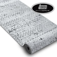 Moderno Originale Piatto Tessuto Runner " Sierra " Grigio Etnico Durevole 60-120