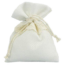 10 Pz Sacchetto stoffa juta