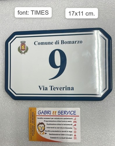 Numero civico porcellana - civico, font