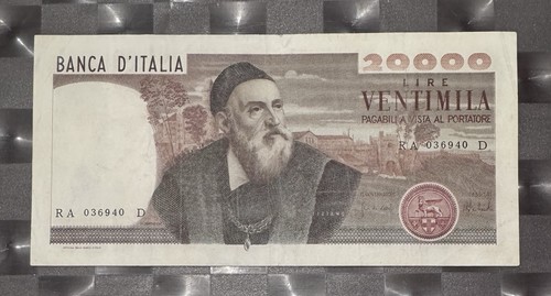 20000 lire tiziano decreto - 20000,