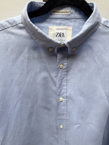 Camicia uomo zara blu chiaro - camicia,