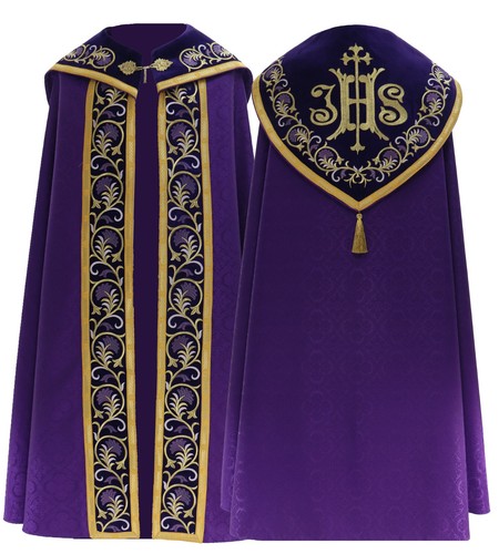 Piviale gotico viola con - piviale,