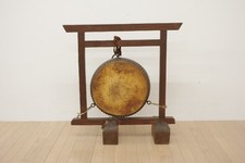 Tamburo Taiko giapponese vintage da appendere 41 cm strumento a percussione tradizionale