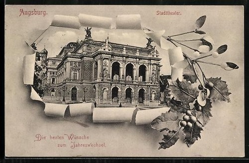 Cartolina augusta teatro - cartolina, augusta,