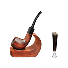Kit pipa in legno per tabacco da fumo set con attrezzi manomissione e supporto