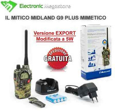 MIDLAND G9 PLUS MIMETICO RICETRASMITTENTE PMR/LPD 446, Waterproof bibanda 5W