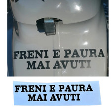 adesivo freni e paura mai avuti personalizzato vespa moto casco esterni +colori