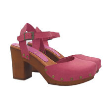 Zoccoli Svedesi in pelle fucsia Made in italy - MY127 FUXIA