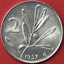 Moneta 2 Lire 1957 Repubblica