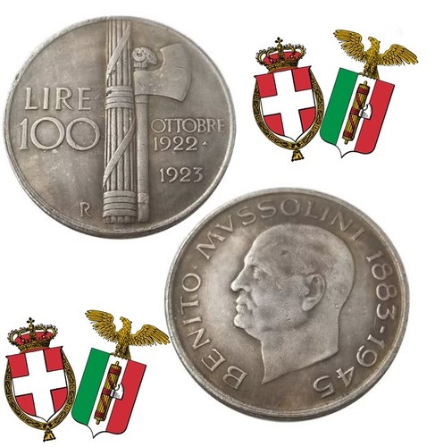 Ww2 italia 100 lire - ww2,