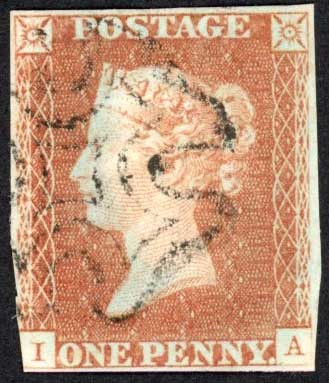 1841 penny rosso piatto - penny,
