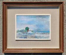 Giovanni Omiccioli ( Roma 1901 - 1975 )"Mare a Passoscuro 1969". Olio, autentica